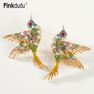 Pinkdudu Bohemian Pigeon Personality Stud Earrings Moda Brincos Pequenos De Animais De Rhinestone Incrustados Para Jóias Femininas PD463 em Oferta na Shopee
