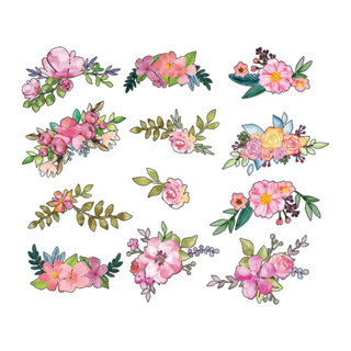 12Pcs/Sheet Flower Adesivos Para Roupas De Mulher Transferência De Calor Diy Ropa Hoodies T-Shirt em Oferta na Shopee