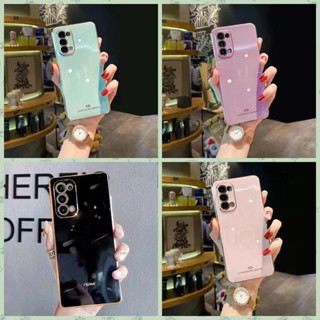 capa Samsung A24 A54 5G A70 A34 A14 M52 M54 M23 Caixa de telefone galvanizada de 90 ° com borda reta