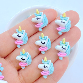 Conjunto de 20 peças 13 * 17mm Mini Manicure Cartoon de Manicure Unicórnio Resina Decoração Artesanato Decoração Casa Acessórios de Manicure DIY