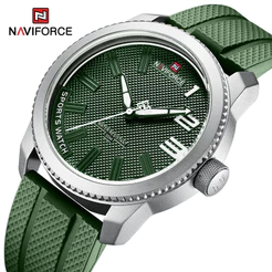 NAVIFORCE 9202T Relógios De Silicone Strap À Prova D'água Negócios Para Homens Esportivos De Luxo Fahion Quartz Men