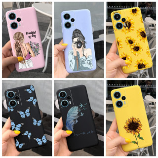 Xiaomi Poco F5 F5 Pro 2023 Linda Caixa De Telefone De Girassol Feminino Little F5 F 5 5G Candy Cor Silicone Macia
