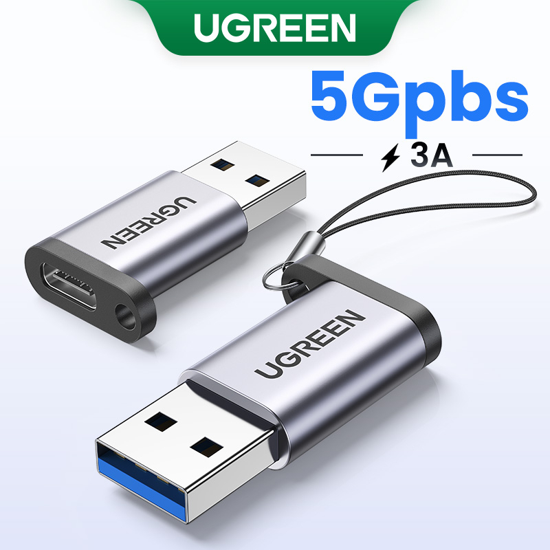 Adaptador UGREEN Original Tipo C Para USB 3.0 Carga Rápida  5Gbps Sync  Áudio  Compatível iPhone 11 Samsung Google - Mobile & Gadgets