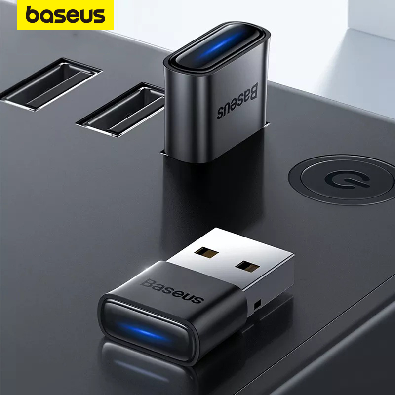 Baseus USB Bluetooth 5.0 Adaptador Para PC Laptop Falante Sem Fio Receptor De Áudio