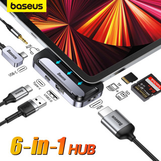 Adaptador Baseus USB 3.0 Cartão SD TF 4K Hub Compatível Com HDMI Tipo C Para iPad Pro 2021 MacBook Air