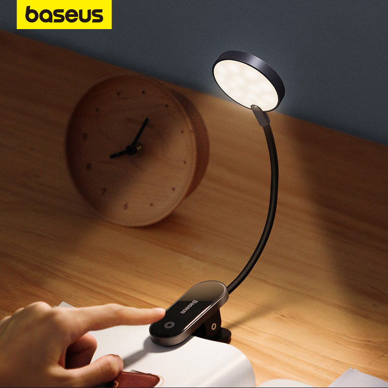 Baseus Lâmpada De Mesa Com Clipe Led Recarregável Usb Sem Fio Regulável em Oferta na Shopee