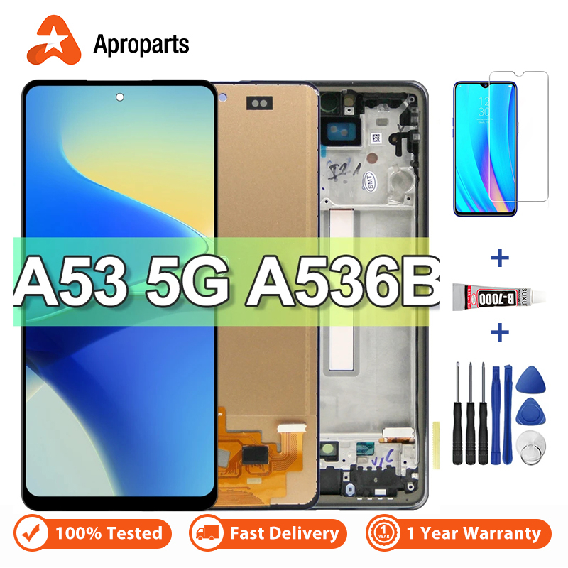 Display Para Samsung Galaxy A53 5G A536 A536B A536U LCD Tela De Toque Digitador Assembléia Peças Reparo em Oferta na Shopee