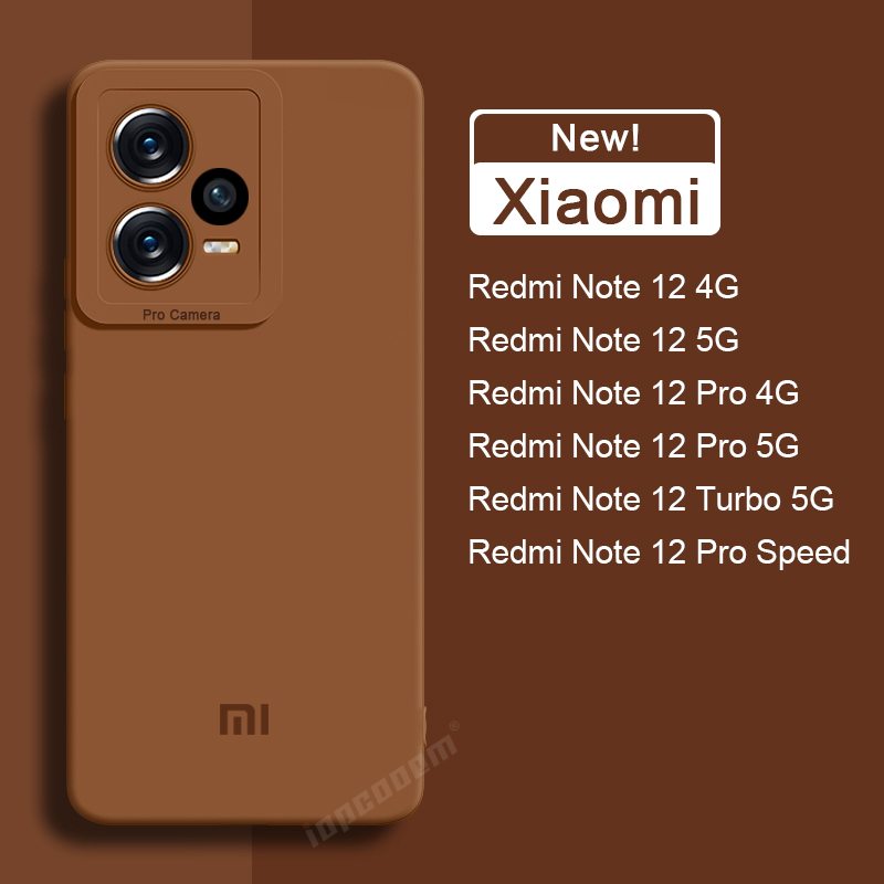 Capa Oficial Original De Silicone Líquido Xiaomi Redmi Note 12 Pro 4G 5G 12S Speed Turbo Casing Shockproof Phone