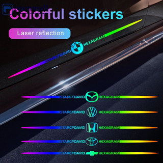 OM 1 Adesivo Refletivo A Laser Cores Para Carro Moda Decorativo Frio Decalque Impermeável Protetor Solar