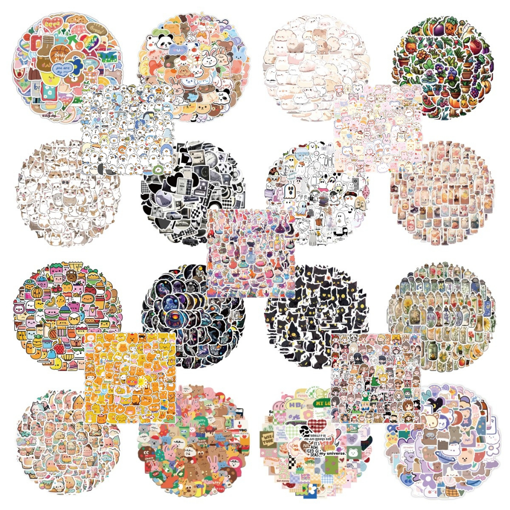100PCS Original Cute Cate Bears Snack Adesivos Para Contas De Mão De Tamanho Pequeno Bagagem Telefone Decalques Notebook Crianças Presente