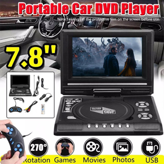 7,8 Polegadas 16 : 9 Tela Larga 270 ° LCD Giratória Home Car TV DVD Player VCD Portátil Com Função De Jogo em Oferta na Shopee