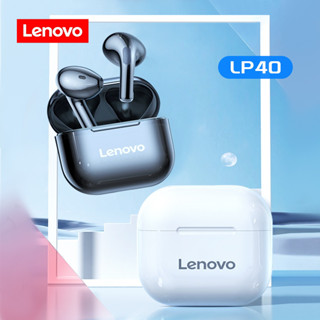 Lenovo LP40 Fones De Ouvido Bluetooth Sem Fio Auxílios Auditivos Estéreo Fone TWS Com Microfone Para Celular Esportivo