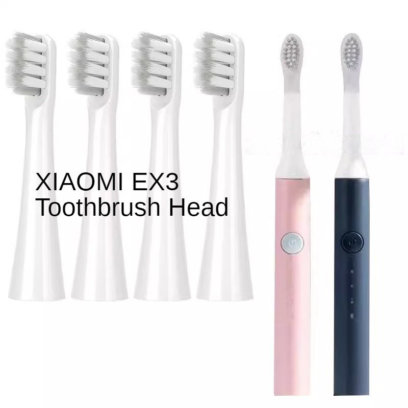 Cabeça Da Escova De Dentes Para Xiaomi EX3 Mijia pinjing Elétrica Sonic Soft Xiao Mi Substituição 4 PCS