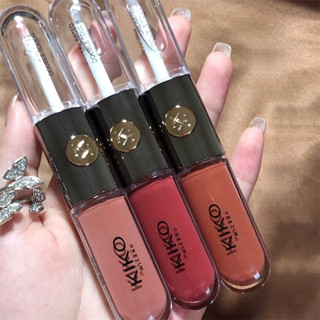 Kiko Milano gloss milano kiko batom sephora Spoiler Cabeça Dupla Batom Transparente Ilimitado Tamanho Duplo 6 ml