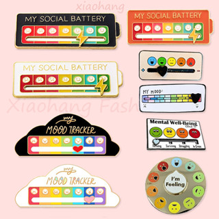 Bateria Social Pino De Esmalte Rígido Pin Emoticon Broche Criativo Buckle Metal 7 Dias Roupa De Alfinete Lapela Broches Para Mulheres Homens Kid