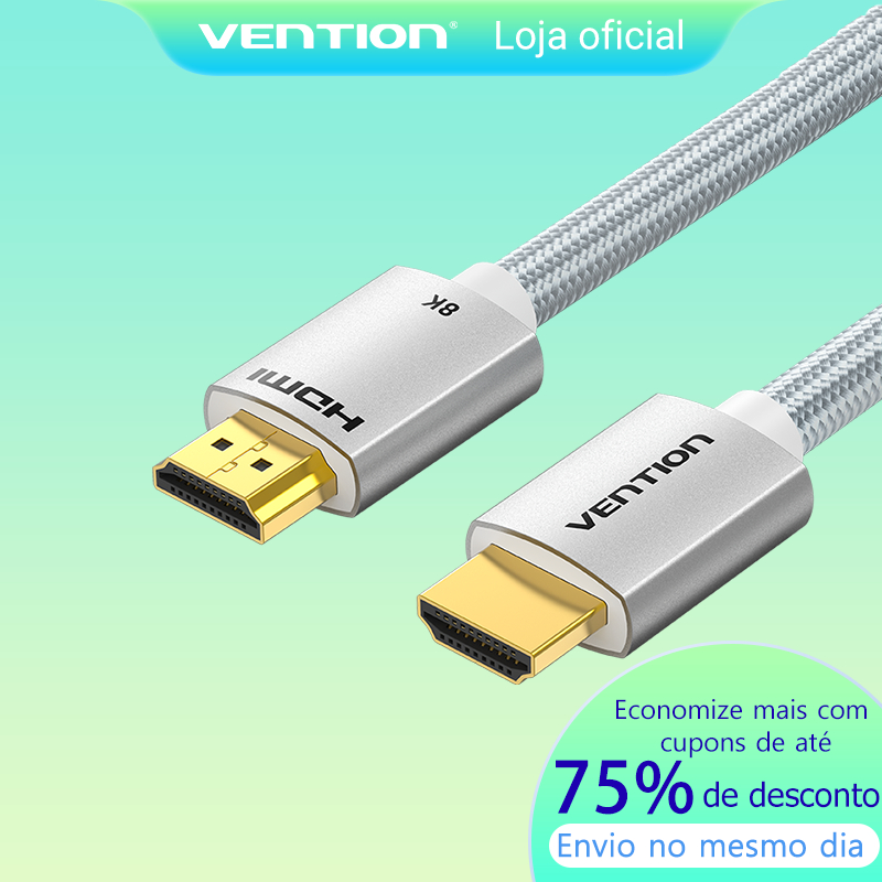 Vention Hdmi 2.1 Cabo 8k 60hz 4k 120hz Alta Velocidade 48 5gbps Hdmi Para Cabo Hdmi Para Laptop Ps4 Tv 8k Cabo Hdmi