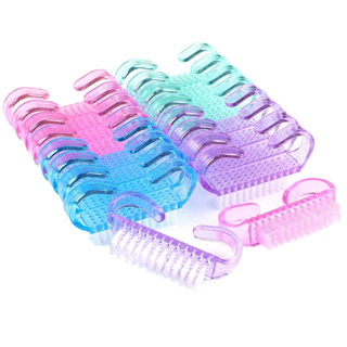 50Pcs/Lot Ferramentas De Limpeza De Unhas Escovas Pó De Plástico Colorido Pincéis Manicure Pedicure
