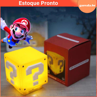Super Mario Bros Games Luz Noturna USB LED - Lâmpada Pergunta Mark para o Quarto das Crianças - Presente de Aniversário Divertido