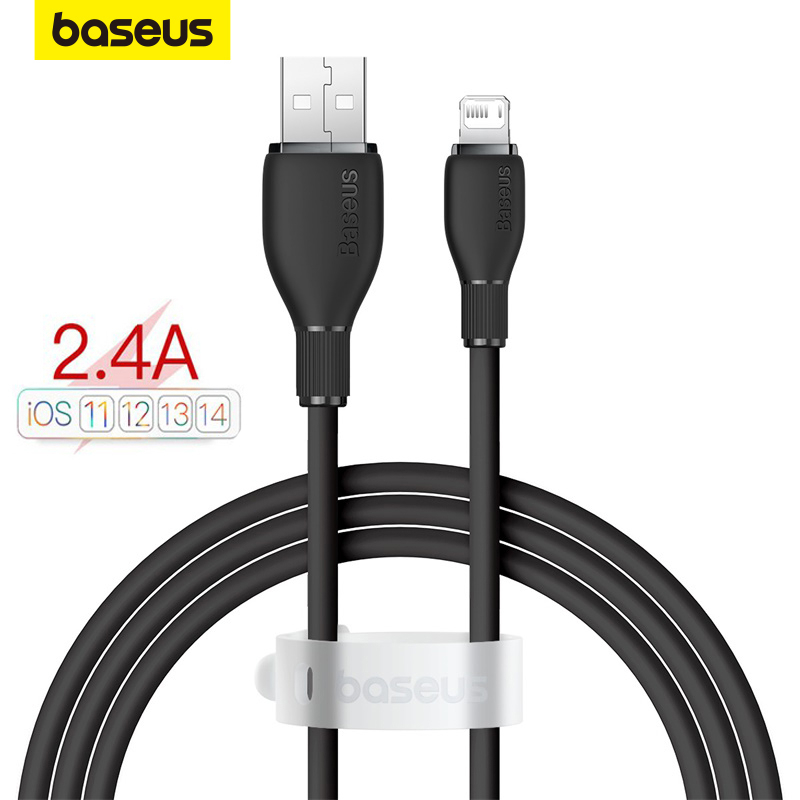 Cabo De Carregamento USB Baseus Pudding Série 2.4A Para iPhone 14 13 12 11 Pro Max em Oferta na Shopee