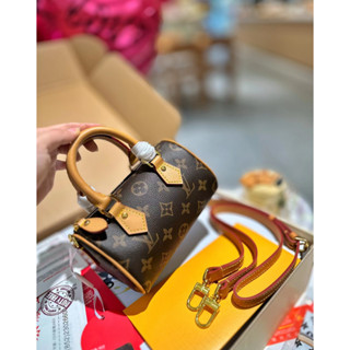 M61252 Saco de Almofada de Couro com Mudança de Cor NANO SPEEDY Handbag