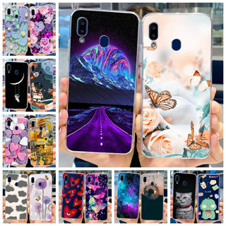 Para Samsung Galaxy A20 A205 SM-A205F Caixa Popular De Silicone Transparente Butterfly A30 A305F A 20 Capa
