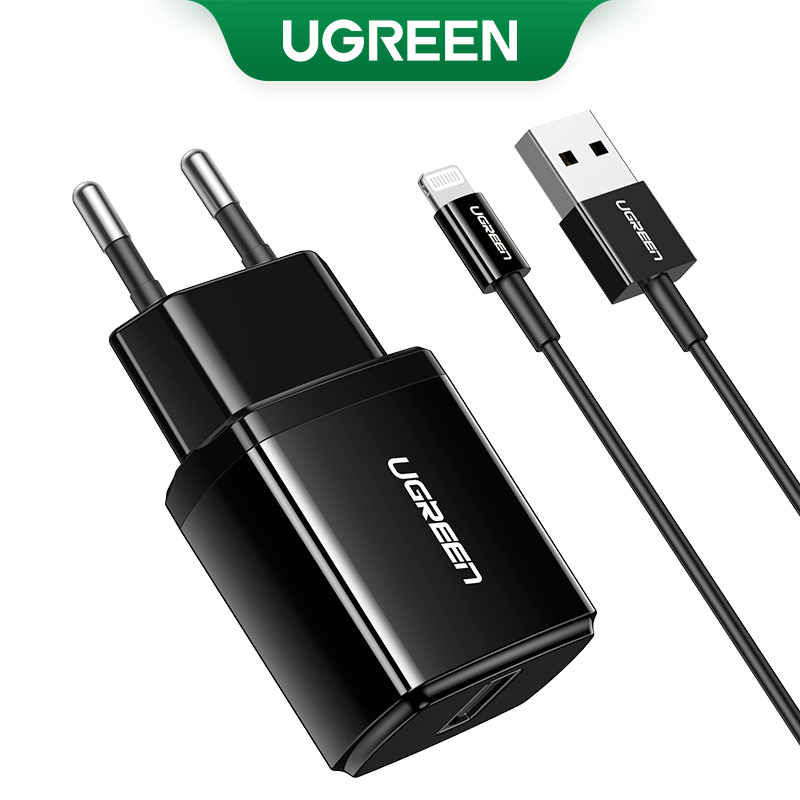 Carregador De Telefone USB UGREEN 5V2.1A Mini Wall Charger EU Adaptador Para iPhone Xiaomi Celular Fone De Ouvido em Oferta na Shopee