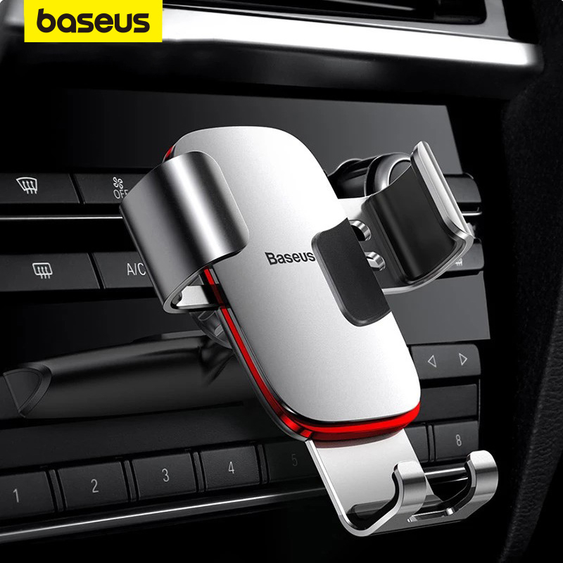 Baseus Metal Gravity Car Phone Holder for Car CD Slot Air Vent For Phone Samsung - Automobiles