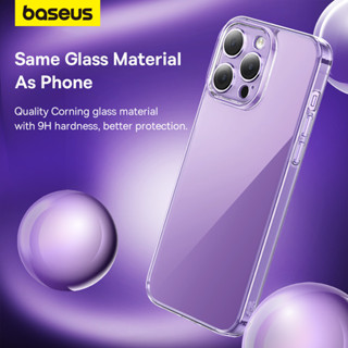 Caixa Protetora Transparente De Vidro Baseus Corning Para iP 12 13 14 Pro Max