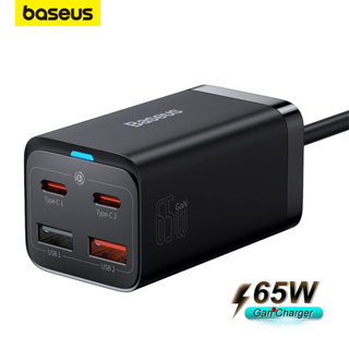 Baseus 65W 4 in 1 GaN3 Pro Charger For iPhone 15 14 13 Pro Max Tablets em Oferta na Shopee