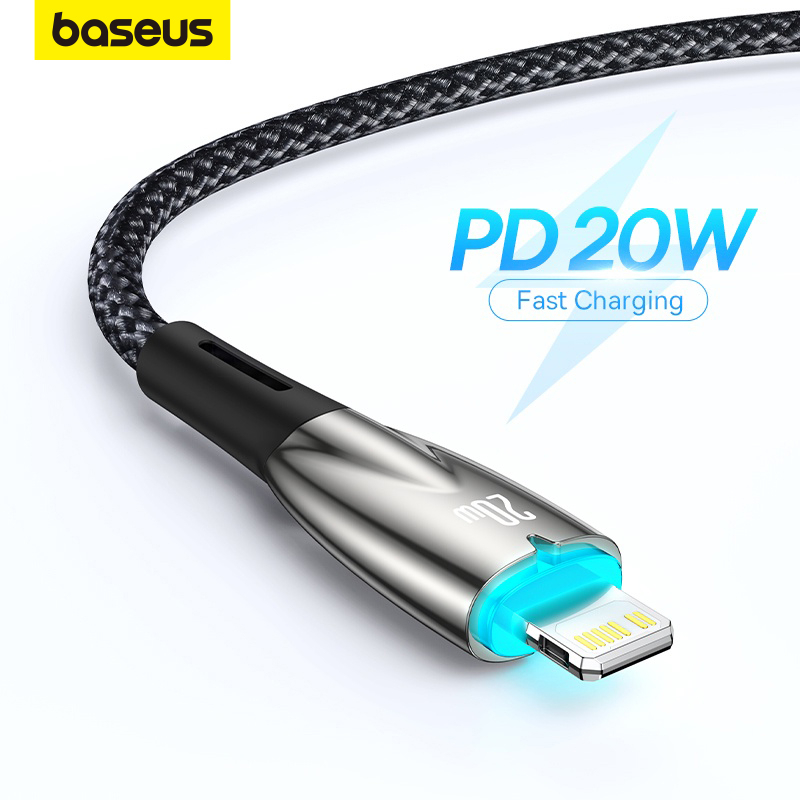 Cabo Baseus 20W PD USB C Para Iluminação i14 i13 i12 Pro Max em Oferta na Shopee
