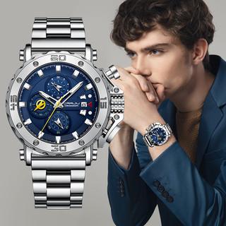 CRRJU Relógios Dos Homens Marca De Luxo Original Quartz Multifuncional À Prova D