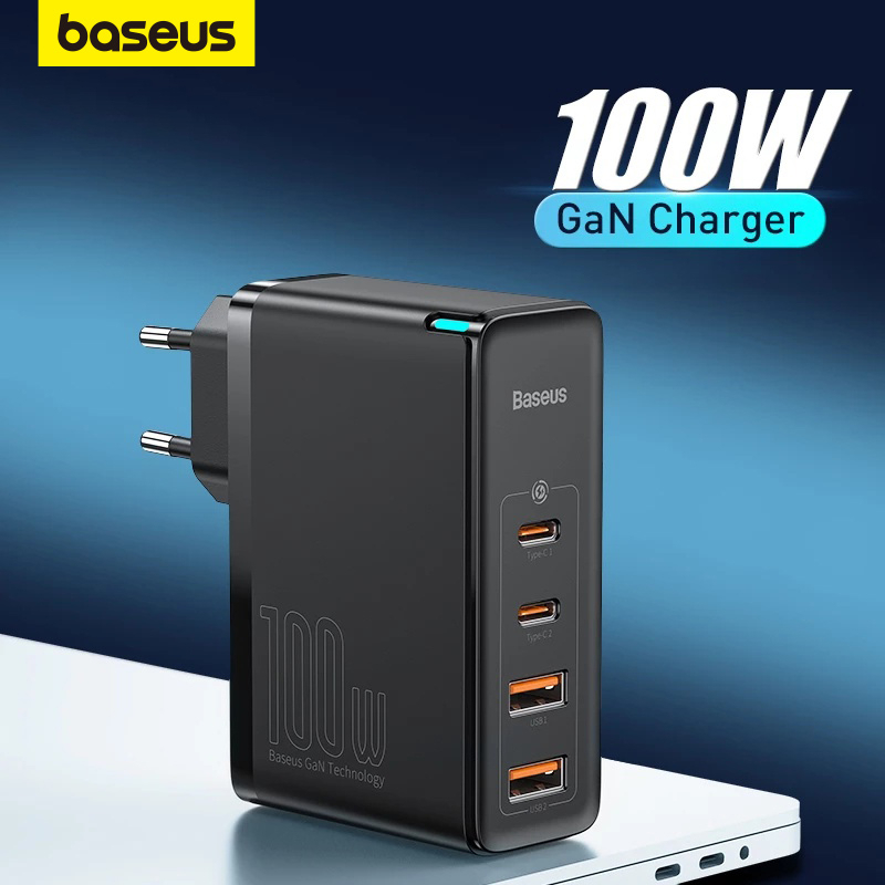 Baseus 100 W Usb Tipo-C Pd Rápido Gan Carregador Com Carga Rápida 4.0 3.0 Para Macbook Laptop Smartphone em Oferta na Shopee