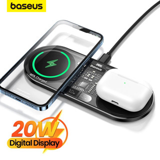 Carregador Rápido Sem Fio Baseus 20W Dual Para Celular Airpod Pro