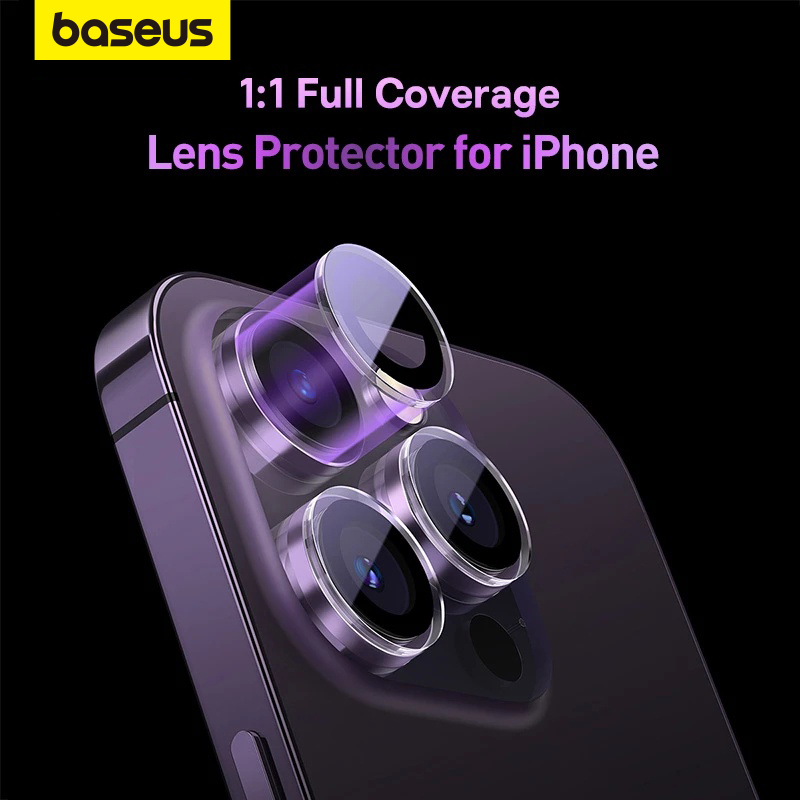 Protetor De Lente De Câmera De Vidro De Canto Baseus De Cobertura Completa Para iPhone Série 14 em Oferta na Shopee