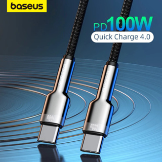 Baseus PD 100W Fast Charging TypeC Cable Support QC 4.0 For Laptop iPhone 15 Samsung em Oferta na Shopee