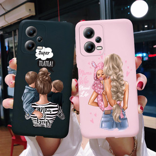 Xiaomi POCO X5 X5 X5 Pro 5G Estojo Super Mamãe Moda Meninas design Matte Back Cover Para PocoX5 X5Pro De Telefone Macio