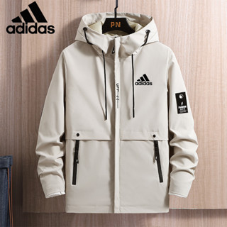 Marca de Moda Primavera Outono Outono Leve e Respirável Moda Casual Exterior com Capuz Slim-fit Zipper Hooded Windbreaker