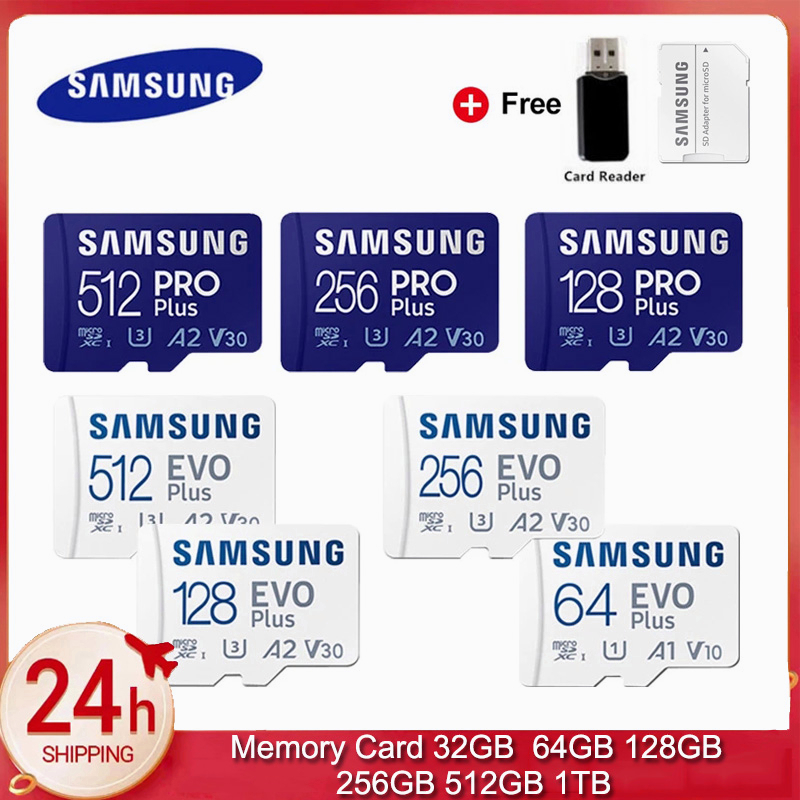 Cartão de Memória Samsung EVO Plus 512GB 256GB 128GB 64GB 32GB Adequado para Gravador / Câmera / Telefone Móvel / Computador