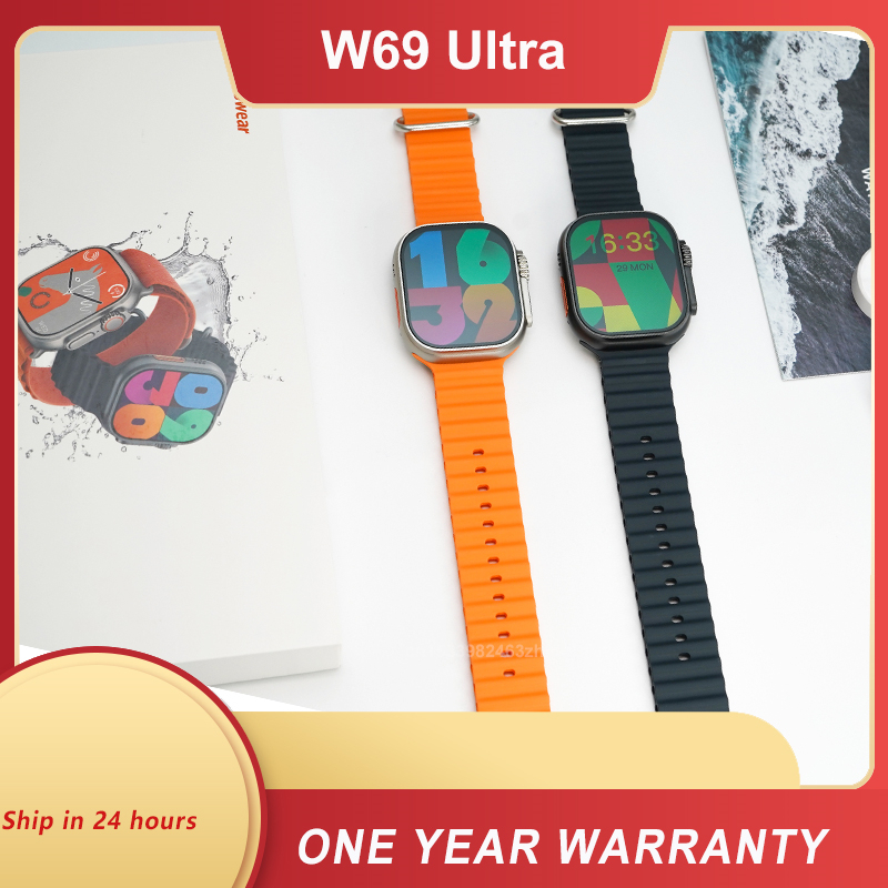 Relógio Original W69 Ultra Inteligente 2GB ROM Bússola 49MM 9 GPS Tracker NFC Feel Game BT Chamada De Música Local Siri iwo Smartwatch