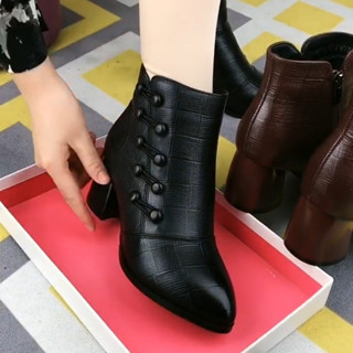 Bota De Frio Feminina 2022 Salto Alto Cano Baixo