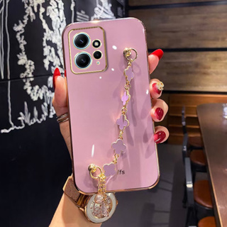 Capa Xiaomi Redmi Note 12 4G/Note 12 Pro 5G/Note 12 Pro Plus/Redmi Note 12 5G Pulseira Clover Girls Eletroplatada Soft Shell em Oferta na Shopee