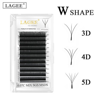 LAGEE W Extensões De Cílios Em Forma 3D 4D 5D Mega Volume Pré-Fabricado Ventiladores Falsos