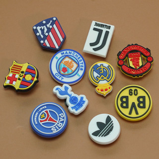 Shoe Decoration for Croc Pins Colorfully Football League Shoe Charms Pins Accessories Jibz for Croc Da Liga De Futebol