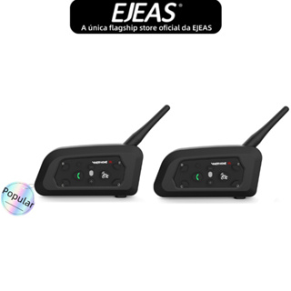 EJEAS Vnetphone V6 Motocicleta Bluetooth Capacete Intercomunicador Fone De Ouvido Impermeável IP65 5.1,2 Motorista Fala No Mesmo Tempo Pacote Duplo Para Shoei AGV KYT Yamaha Honda Forza 250 em Oferta na Shopee