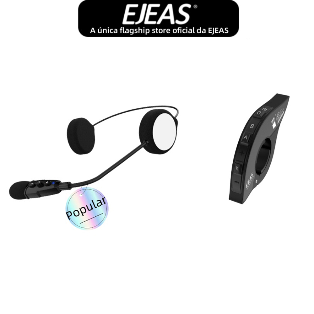 Controlador EJEAS EUC E E1 + Interfone De Fone De Ouvido Sem Fio Bluetooth Para Capacete De Motocicleta , Som 3D 5.1 Shoei AGV KYT Yamaha Honda Forza 250