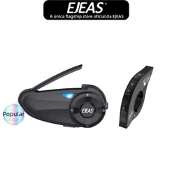 EJEAS Q7 Capacete De Motocicleta Bluetooth Intercomunicador Fone De Ouvido 5.1 Impermeável , 2 Piloto Fala Ao Mesmo Tempo Com Controlador Remoto EUC Para Shoei AGV KYT Yamaha Honda Forza 250