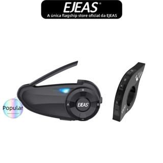 EJEAS Q7 Capacete De Motocicleta Bluetooth Intercomunicador Fone De Ouvido 5.1 Impermeável , 2 Piloto Fala Ao Mesmo Tempo Com Controlador Remoto EUC Para Shoei AGV KYT Yamaha Honda Forza 250