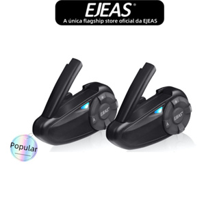 EJEAS Q7 Capacete de motocicleta Bluetooth Intercom Headset Bluetooth 5.1 à prova d'água, 2 pilotos falam ao mesmo tempo Pacote duplo em Oferta na Shopee