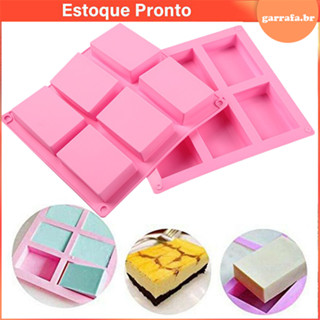 6 Moldes Retangulares de Silicone para Sabonete Artesanal - Capacidade de 100ml, Perfeitos para Sabonetes Feitos à Mão