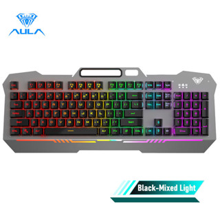 AULA F3010 Teclado Para Jogos Com Fio Colocação De Telefone Celular E 26 Teclas Anti-Fantasma 3 Modos De Ajuste Livre Desktop Laptop